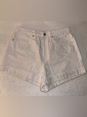 wild fable White High-Rise Denim Shorts